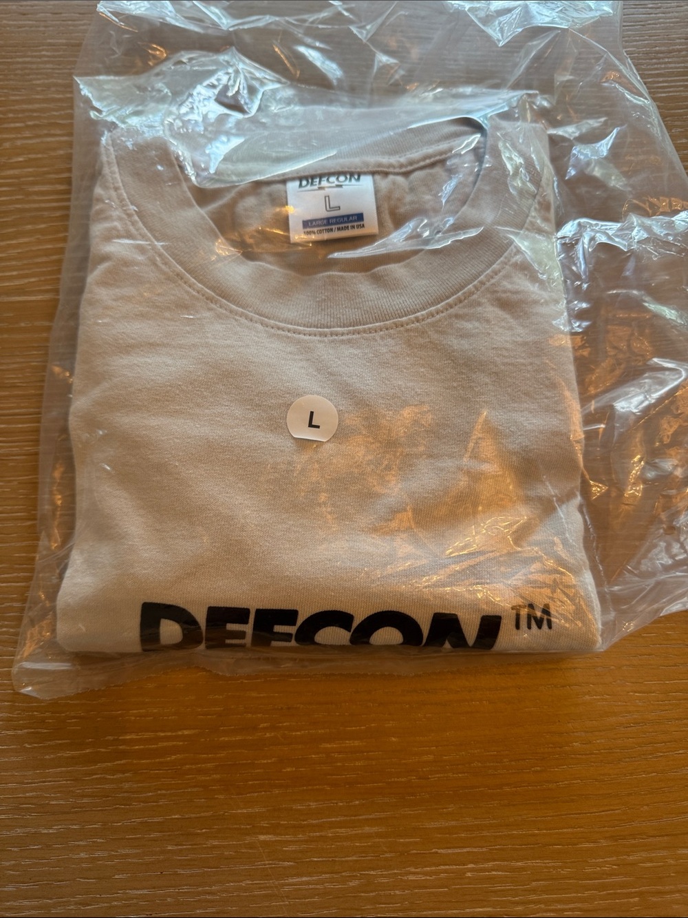 DEFCON White Logo Crew Tee - Large